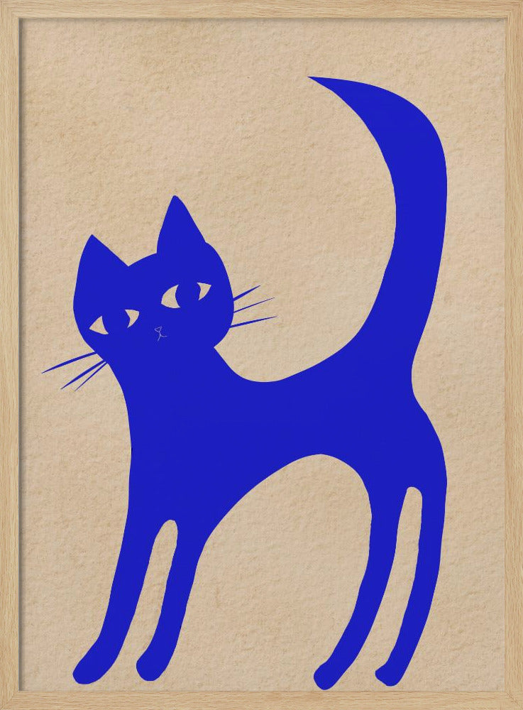 Lichtgevende BLAUWE kat | Poster