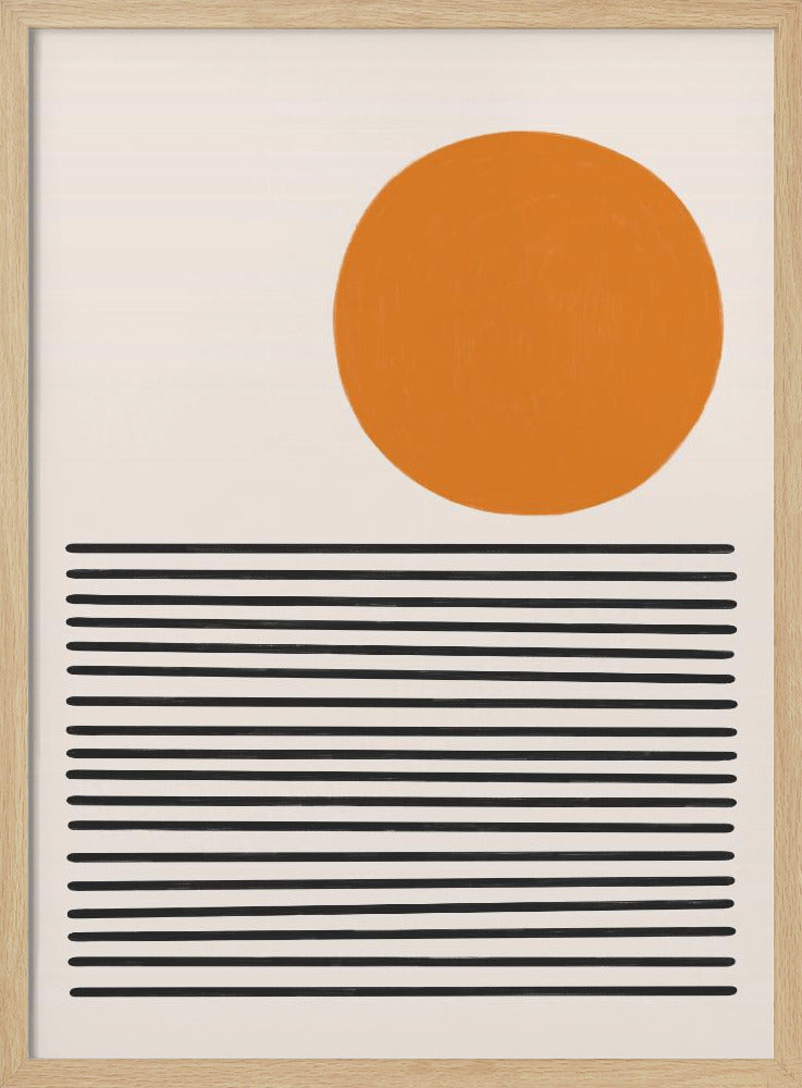 Minimalistisch zeelandschap | Poster