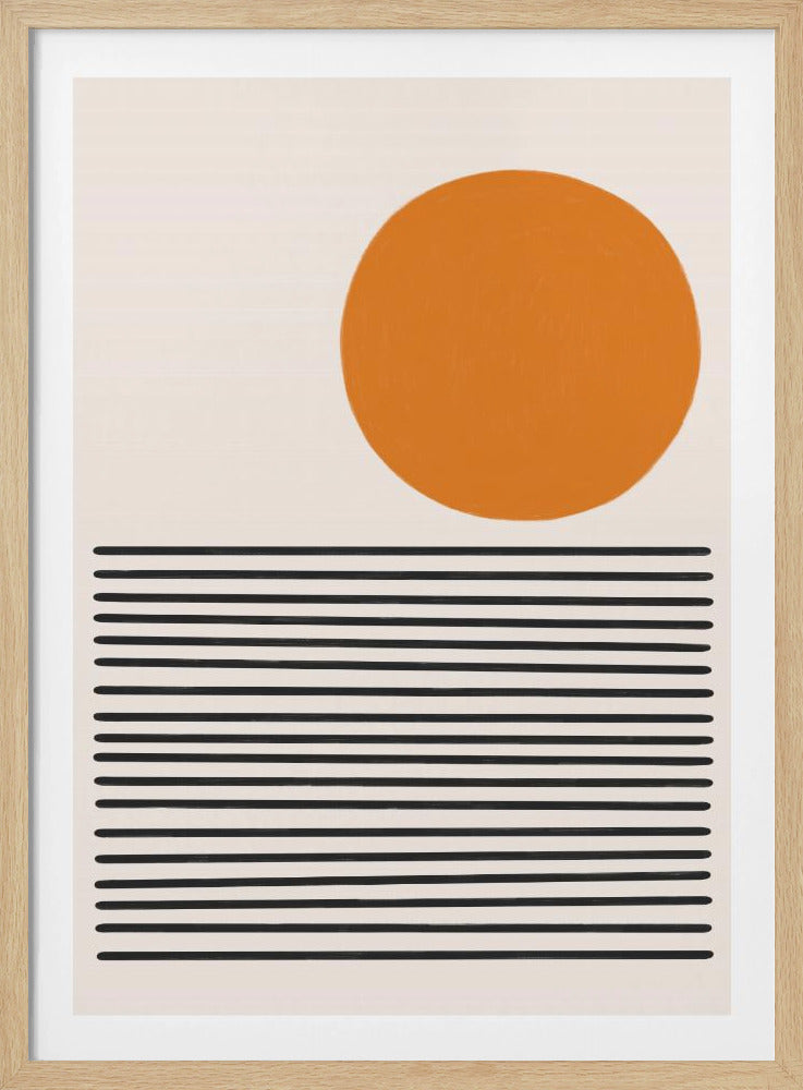 Minimalistisch zeelandschap | Poster
