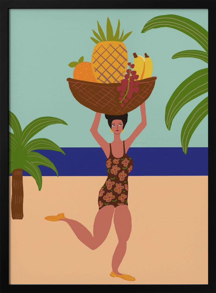 Tropisch fruit op het strand | Poster
