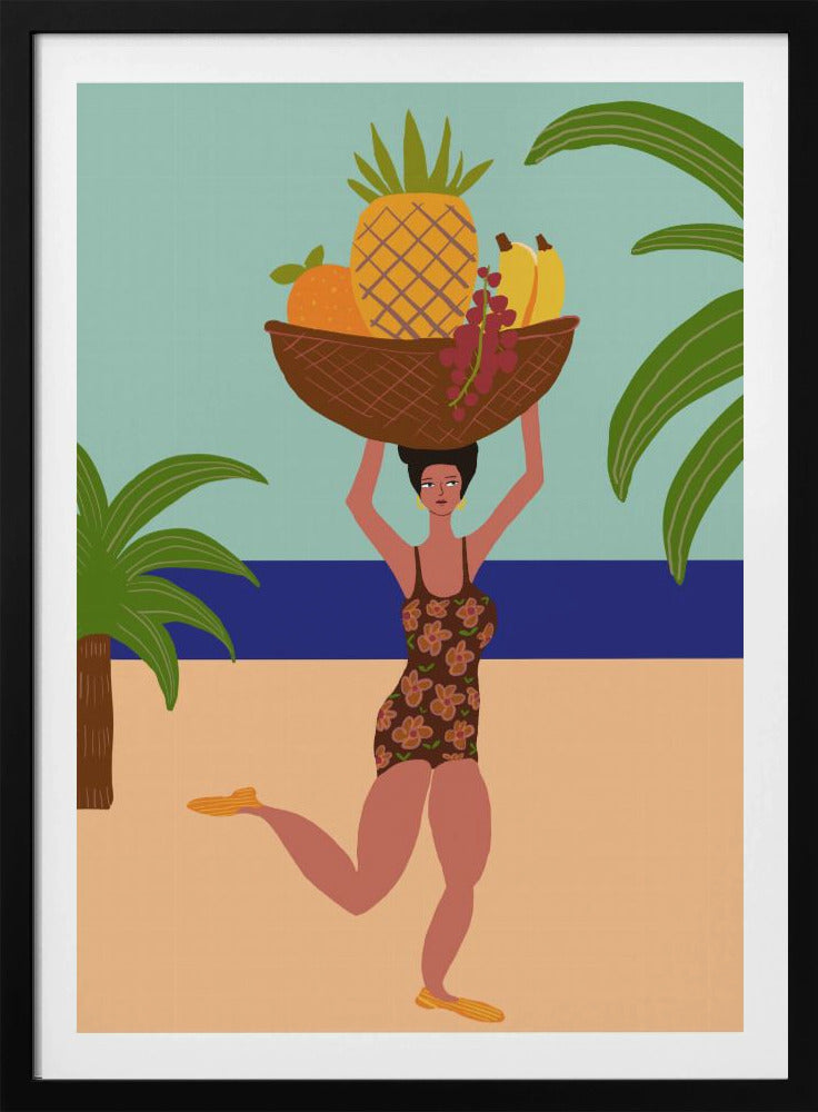 Tropisch fruit op het strand | Poster