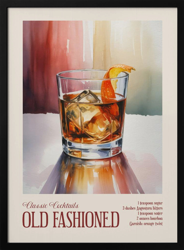Klassieke cocktails - Old Fashioned | Poster