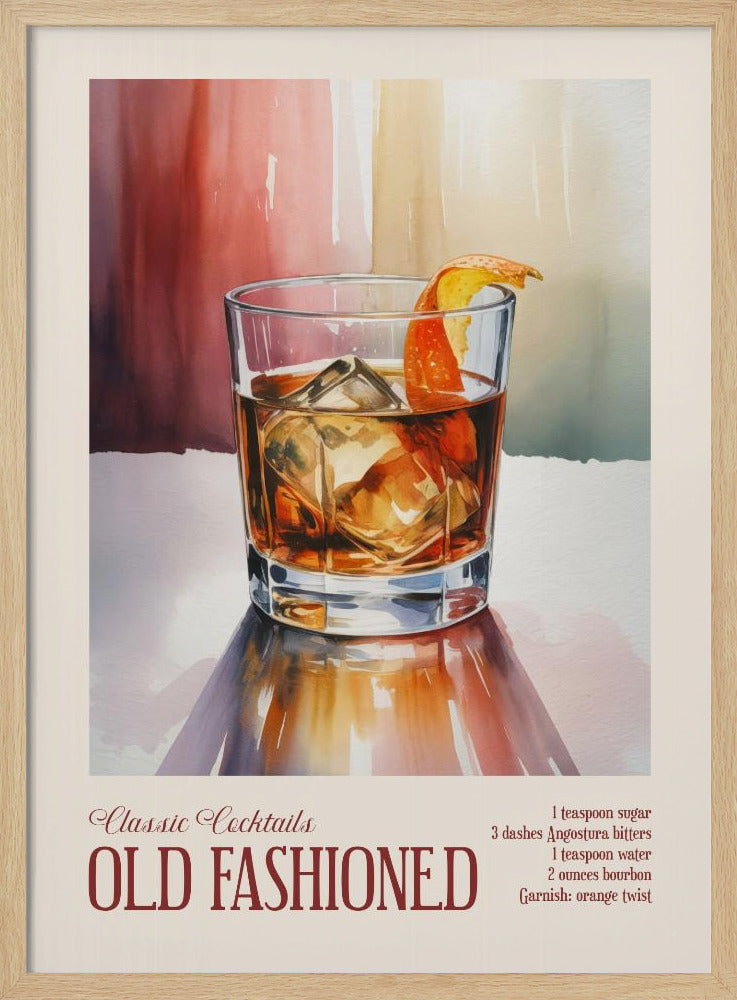 Klassieke cocktails - Old Fashioned | Poster