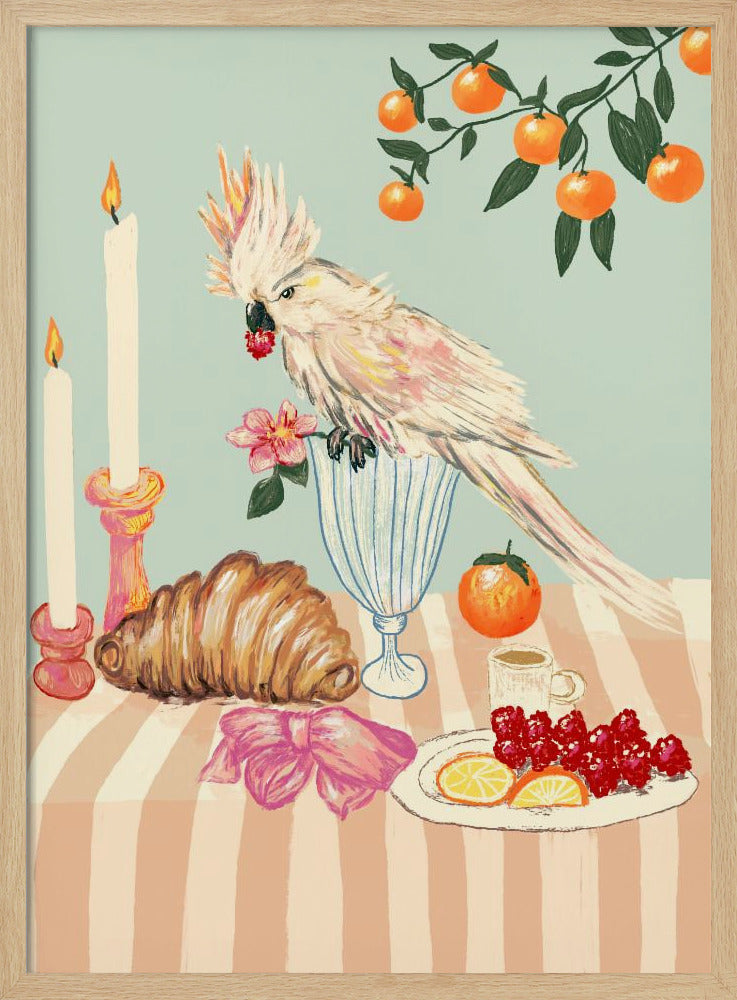 Ontbijt met vogel | Poster