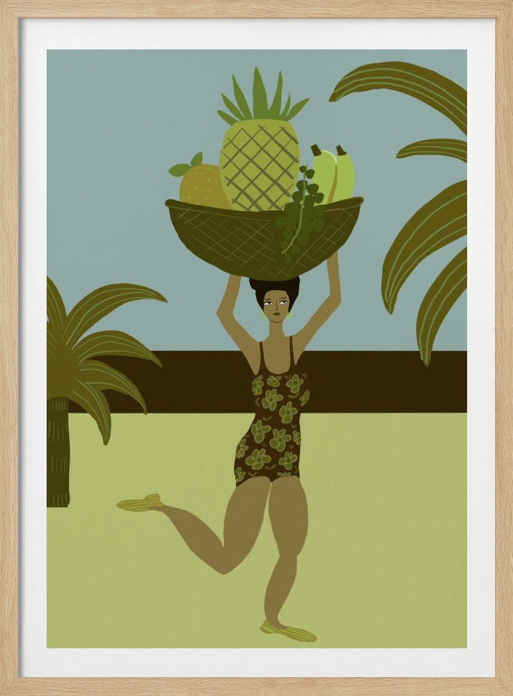 Tropisch fruit op het strand | Poster