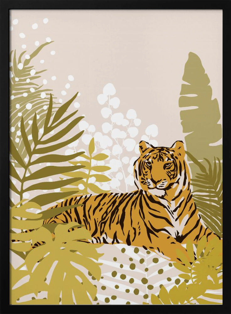 Tijger ligt neer bij Cats and Dotz 30 x 42 inch | Poster
