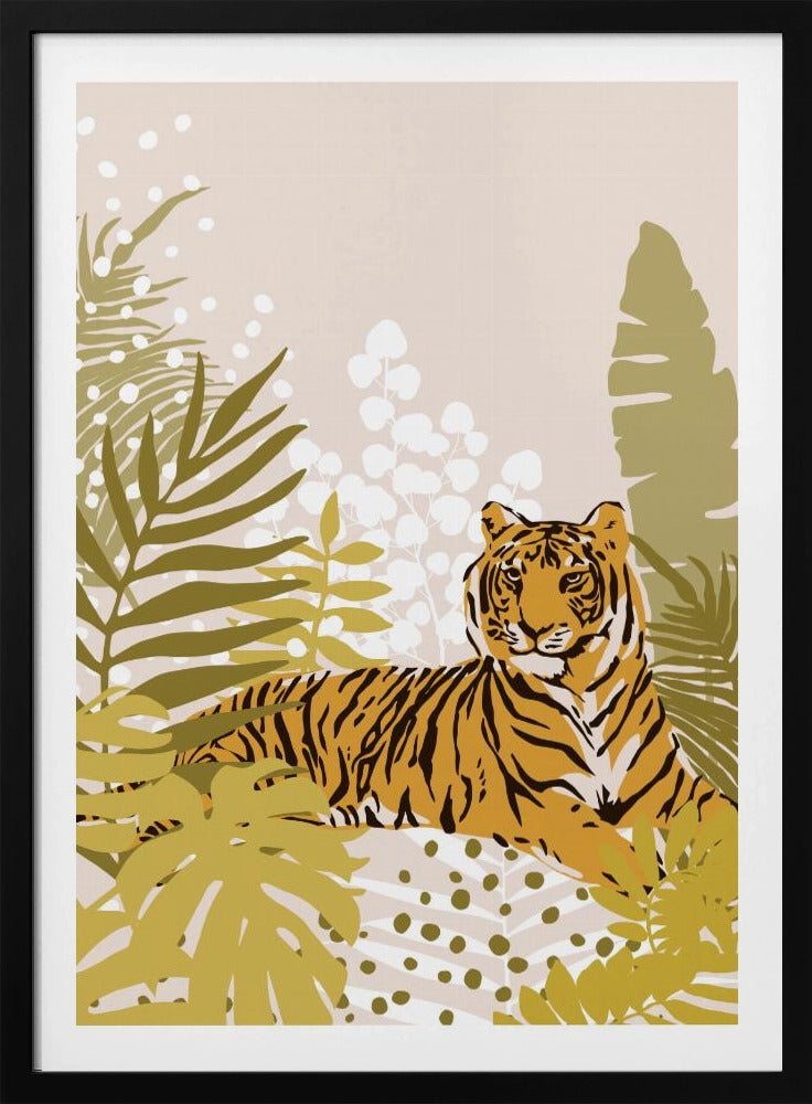 Tijger ligt neer bij Cats and Dotz 30 x 42 inch | Poster