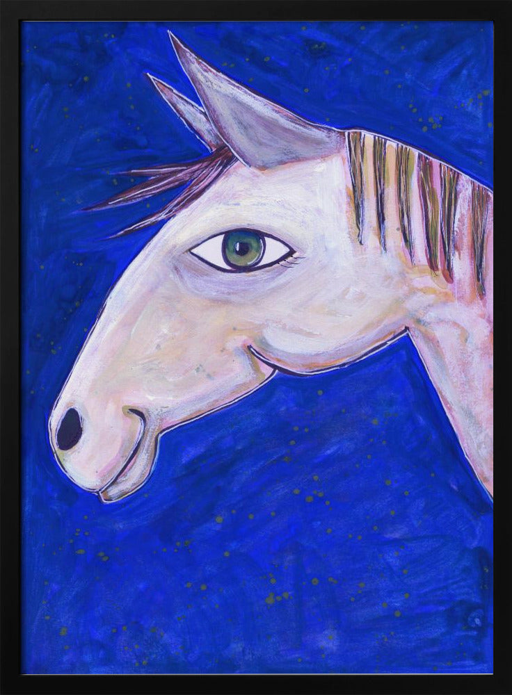 Dromen van paarden lichtgevend blauw | Poster