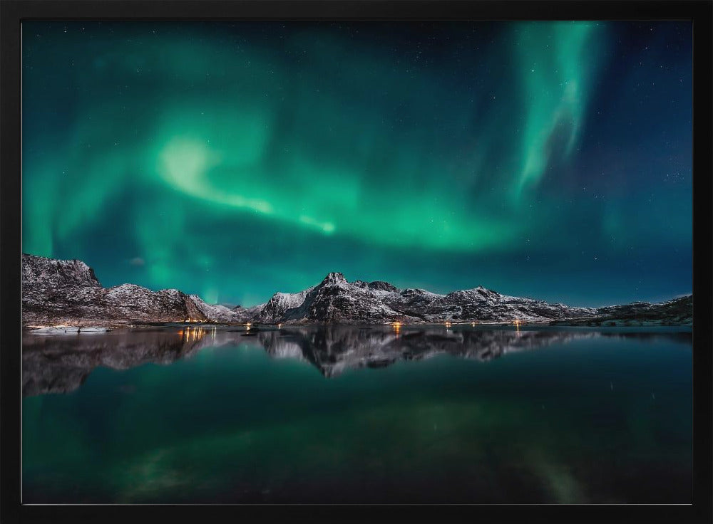 Lofoten Aurora-reflectie | Poster