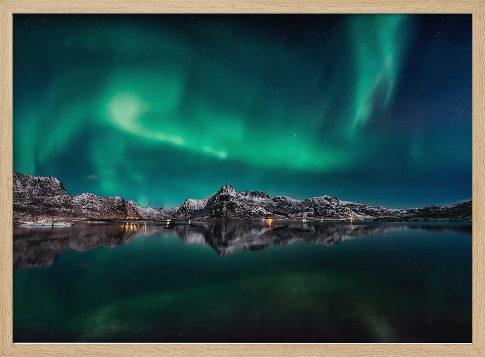 Lofoten Aurora-reflectie | Poster