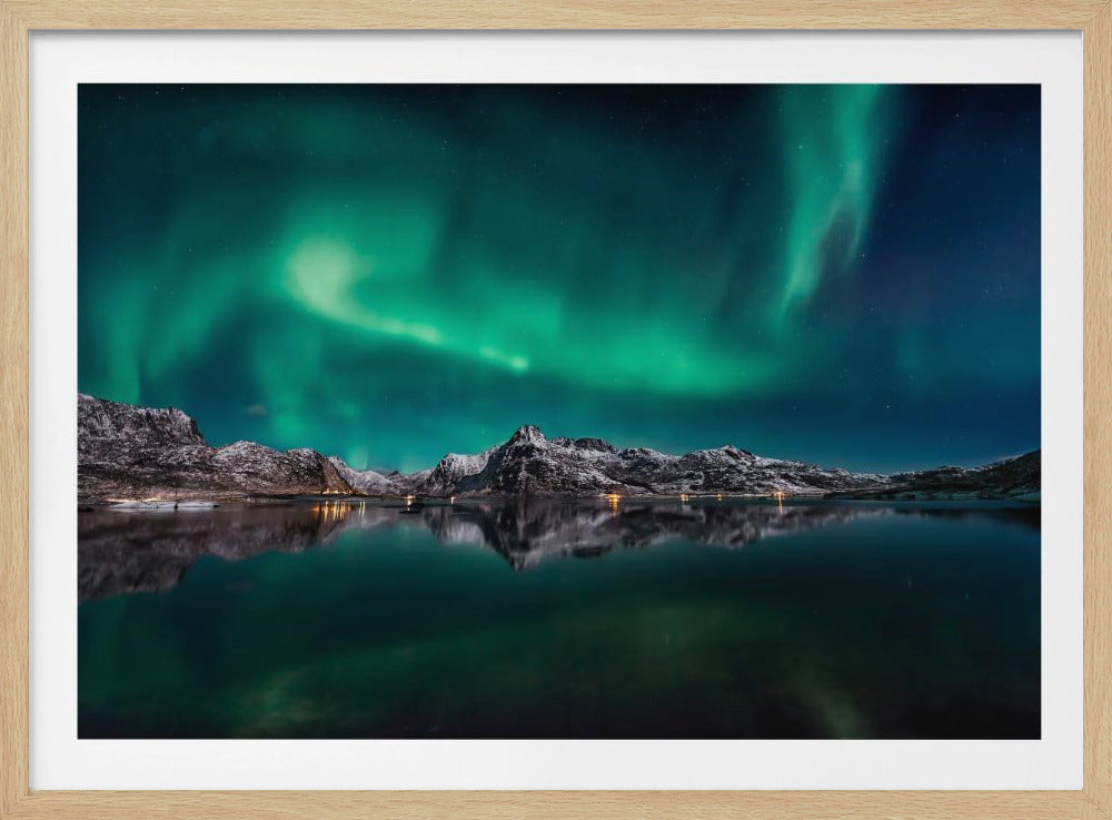 Lofoten Aurora-reflectie | Poster