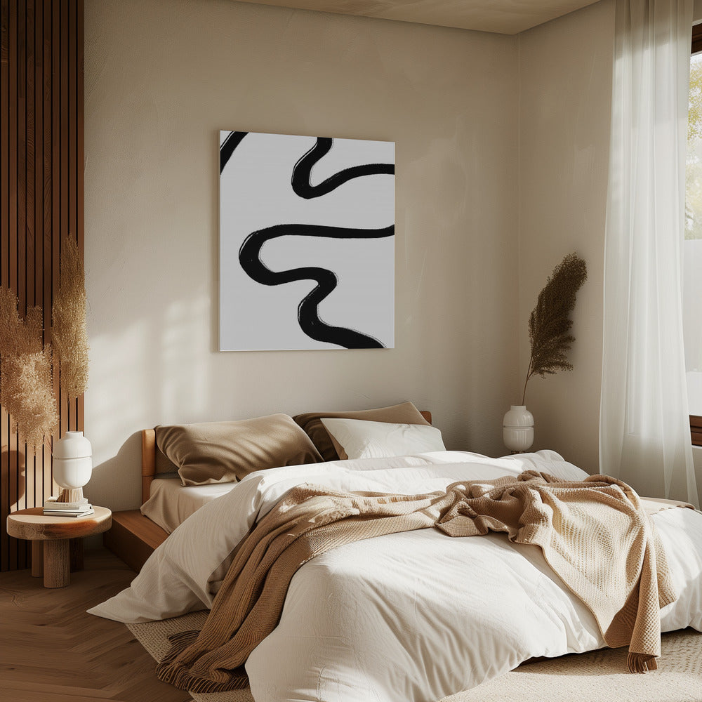 Weg Zwart | Canvas