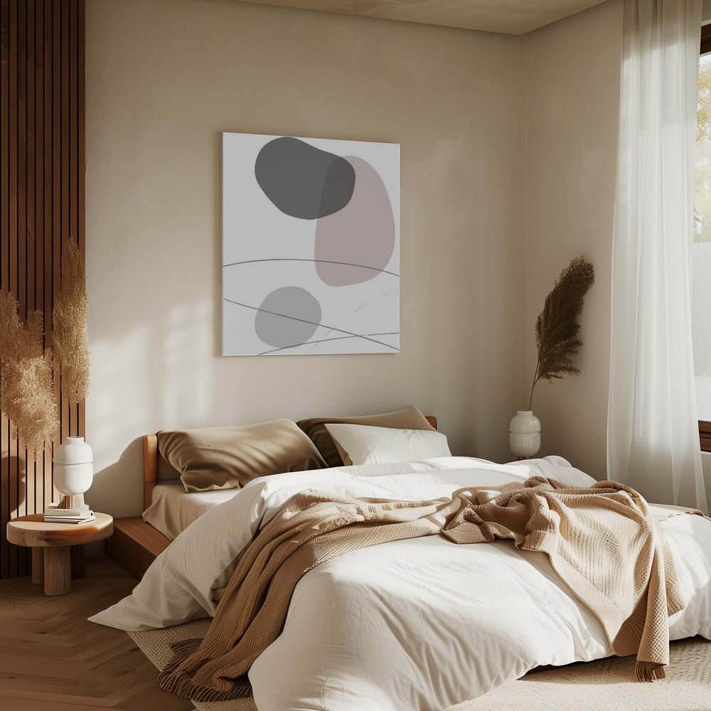 Nieuwe vormen Beige 03 | Canvas