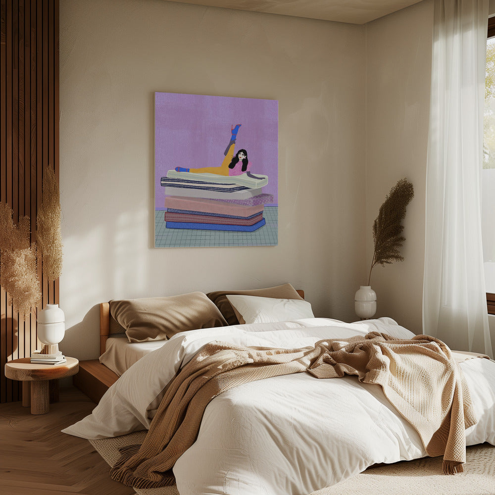 Hef je been omhoog naar je hoofd | Canvas