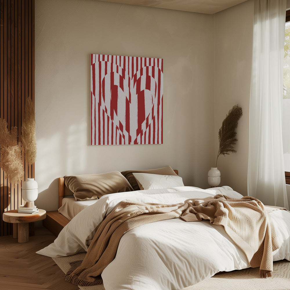 Hart in Strepen | Canvas