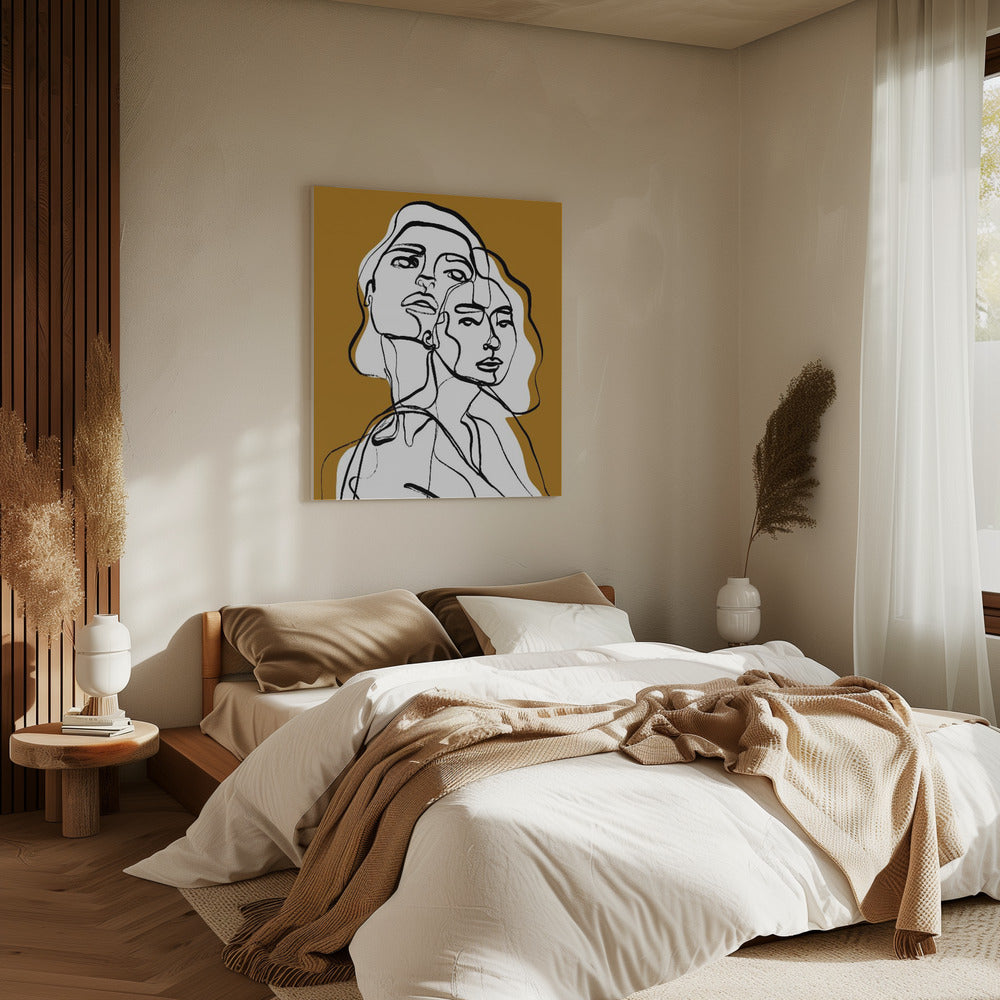 Verweven gezichten | Canvas