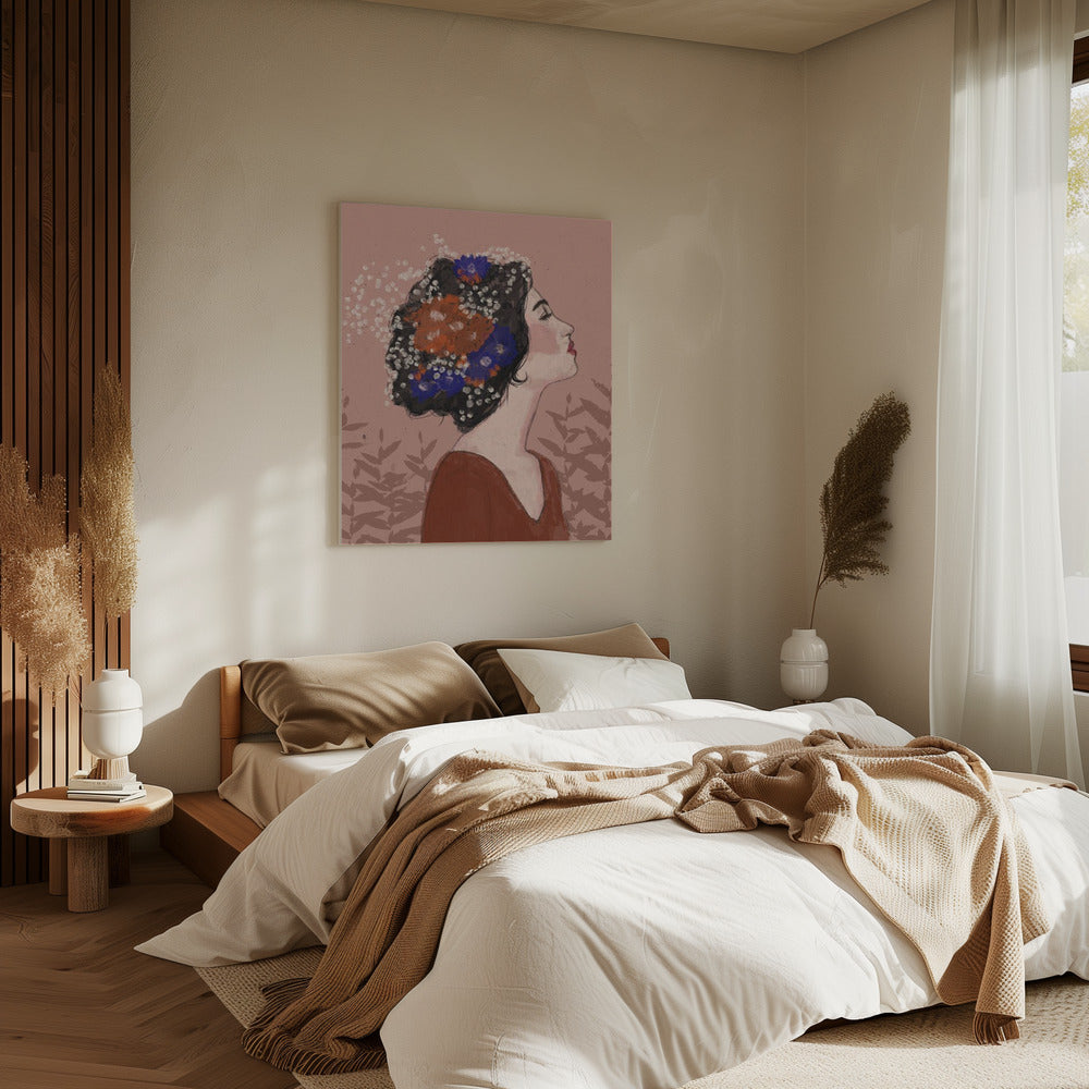 Bloesems in profiel | Canvas