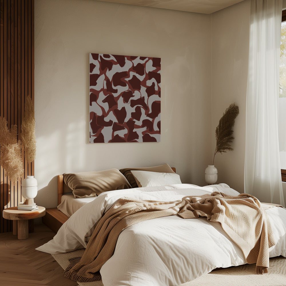 Karmozijnrode wervelwind | Canvas