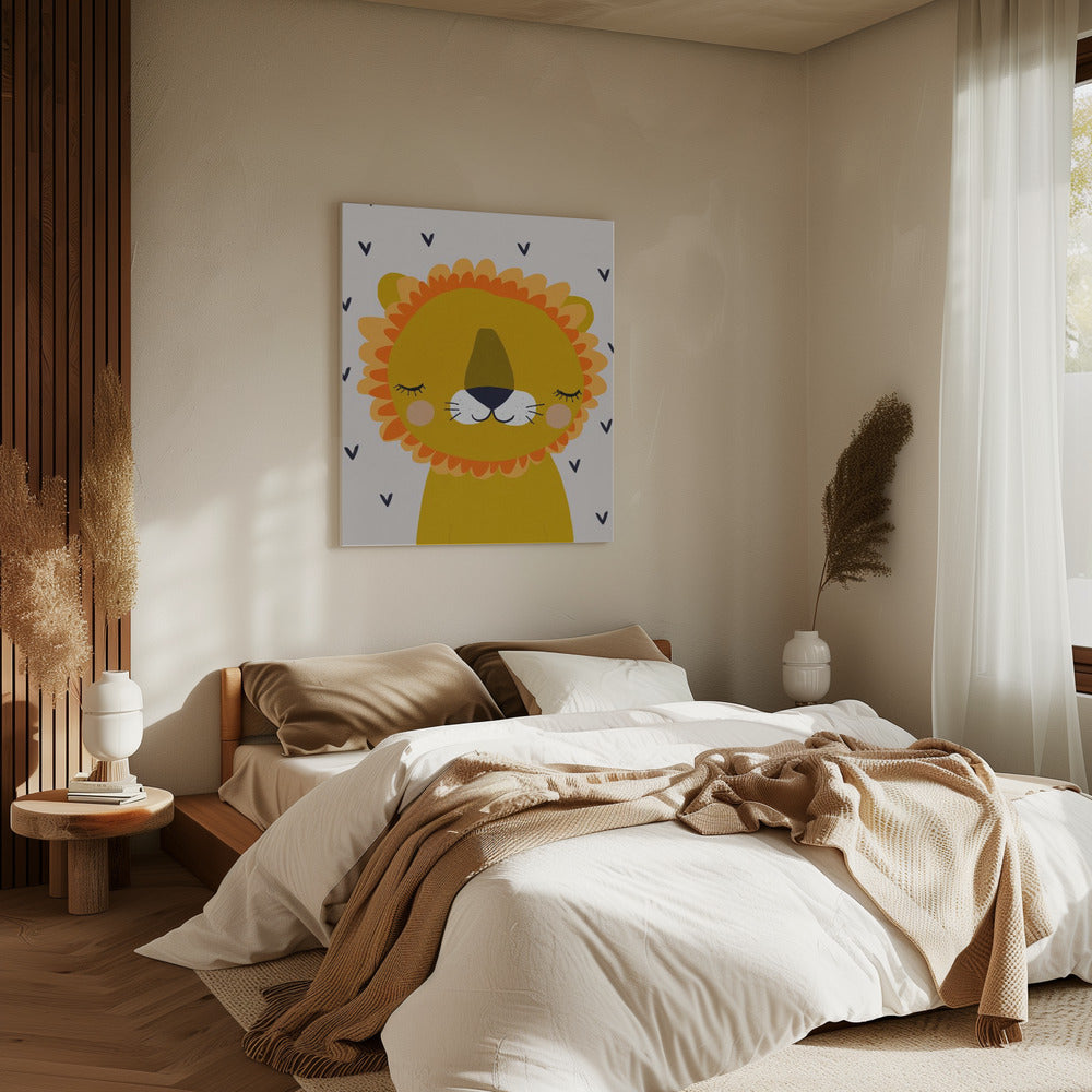 Dromerige Leeuw | Canvas