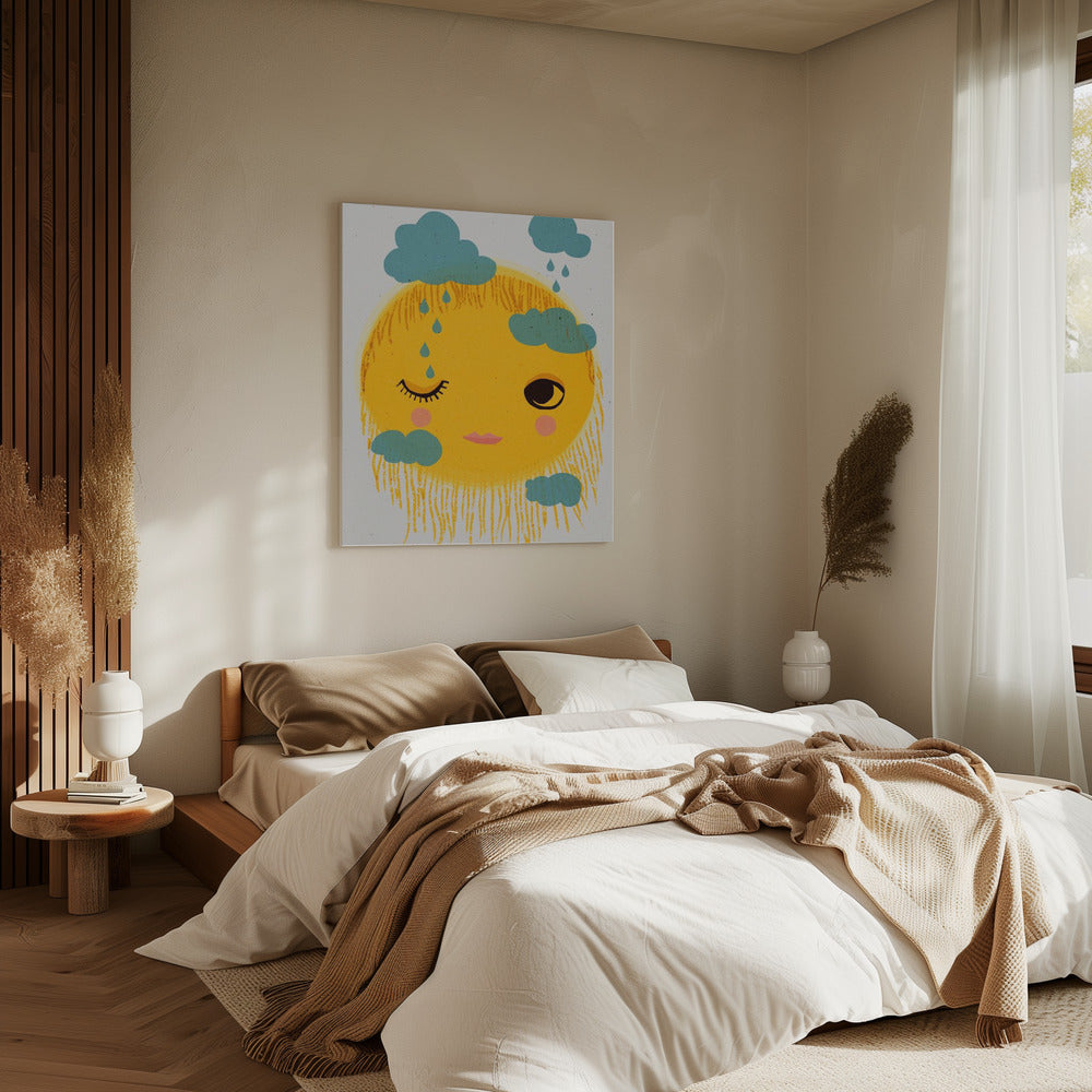 Gemengde emoties van de zon | Canvas