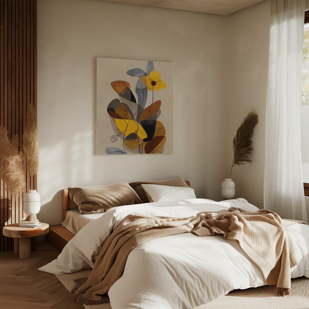 Bloemengeometrie | Canvas