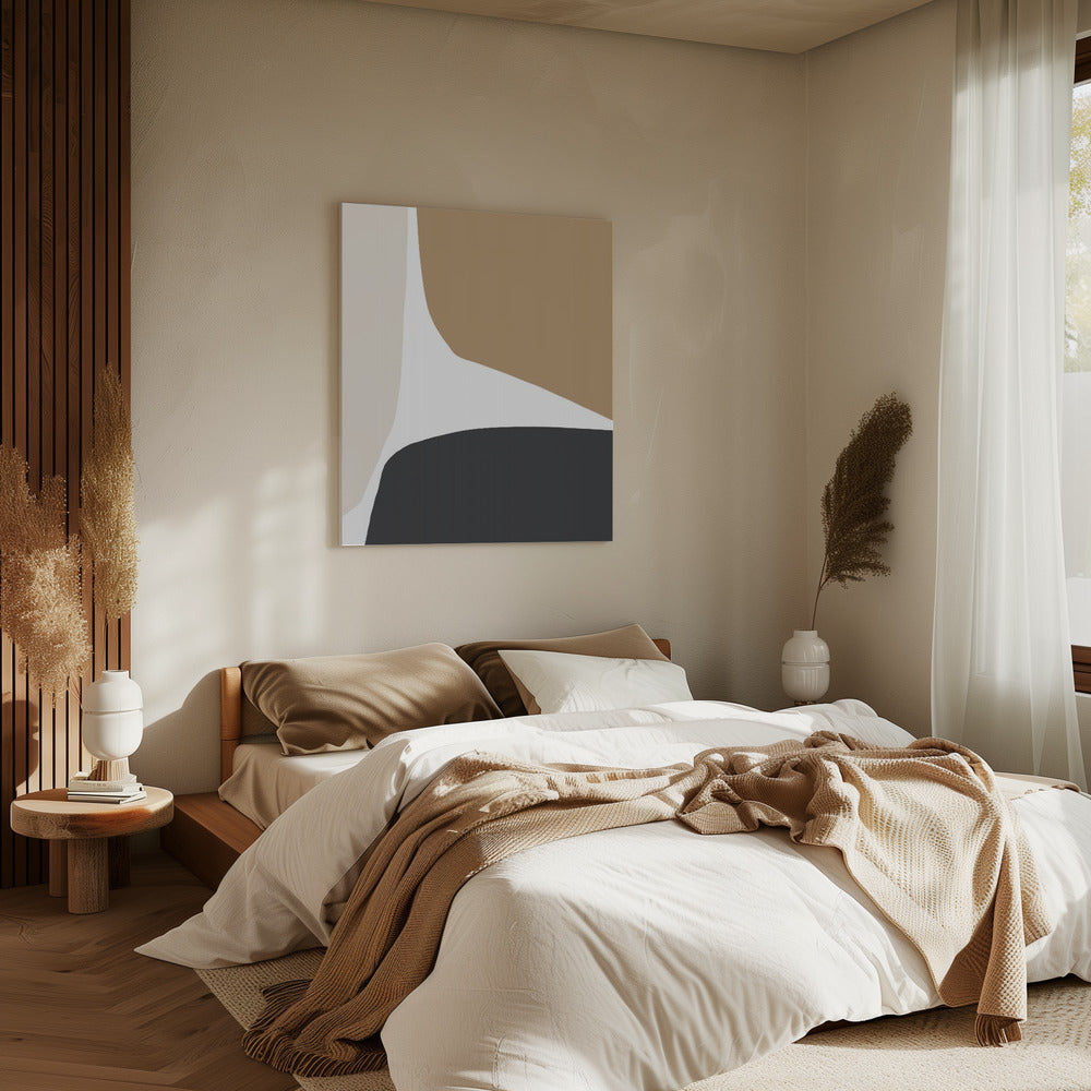 Geometric Shapes in Neutral Tones | Canvas