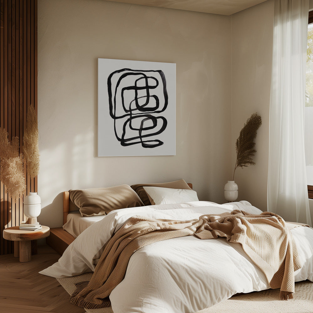 Abstracte lijnen I | Canvas
