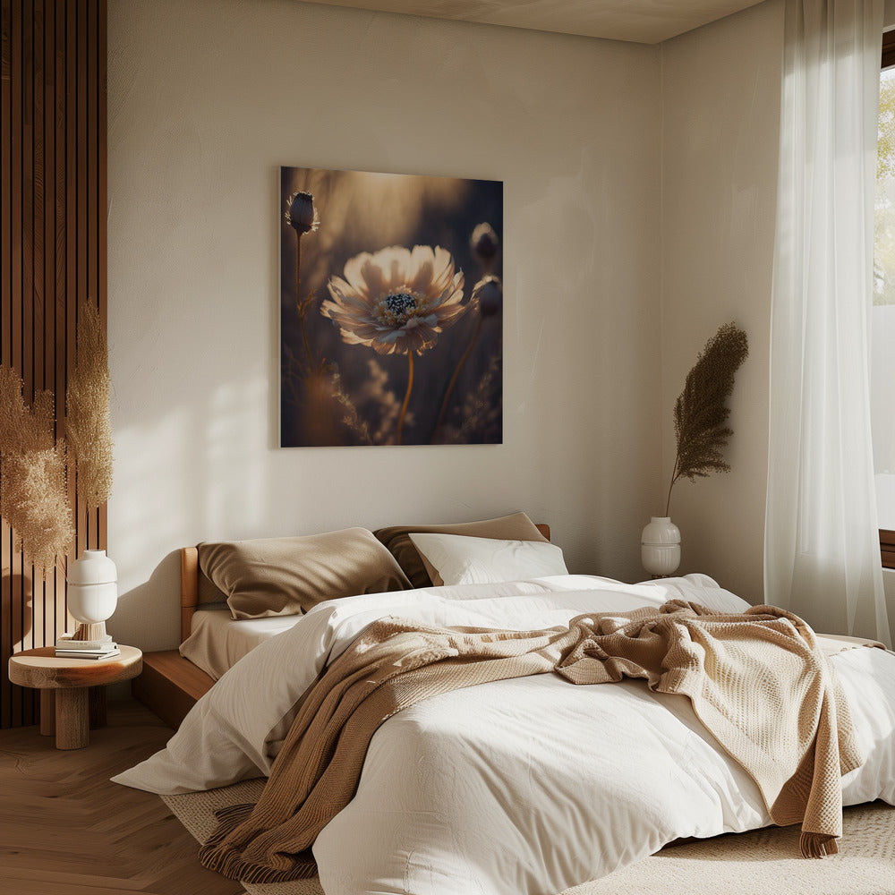 Zonovergoten bloesem | Canvas