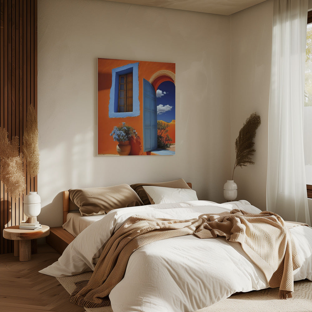 Levendig deurvenster | Canvas