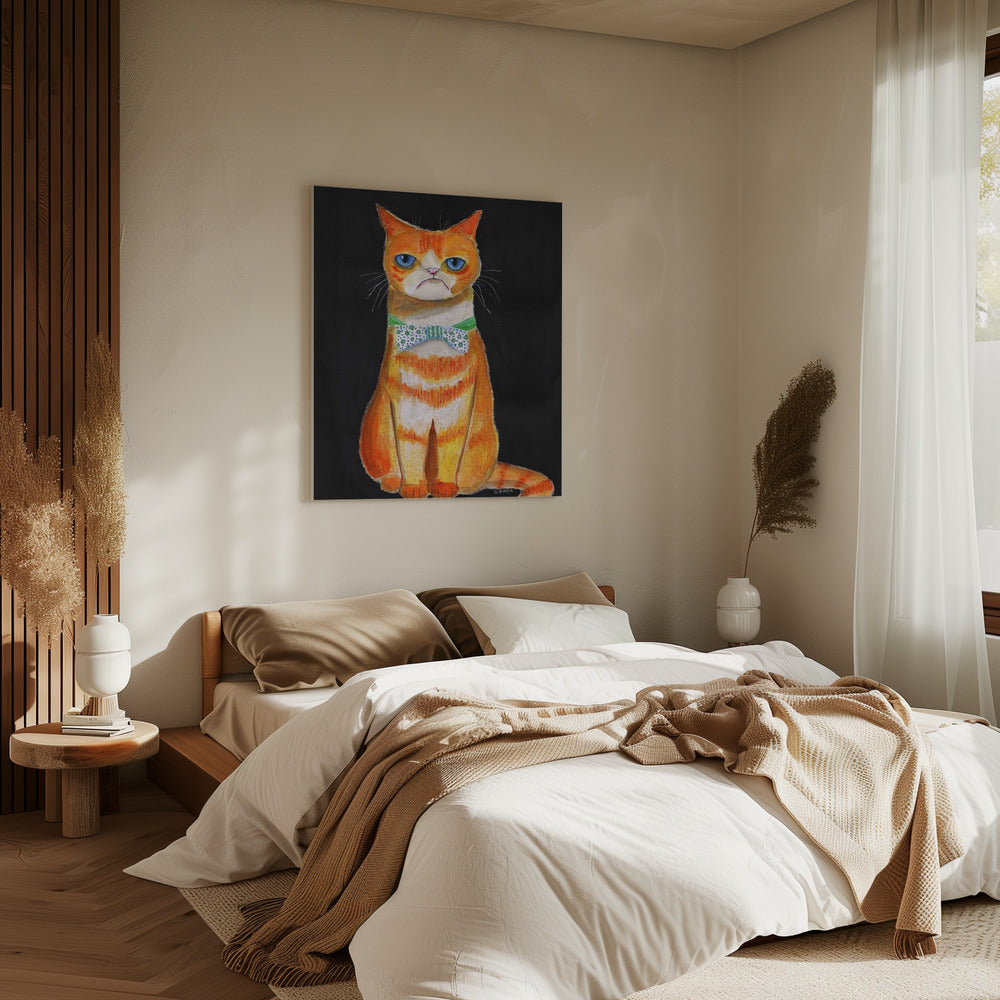 Droevige kat | Canvas