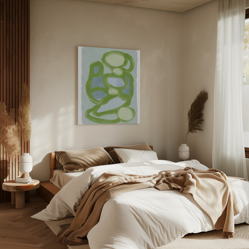 Groene Cirkels 2 | Canvas