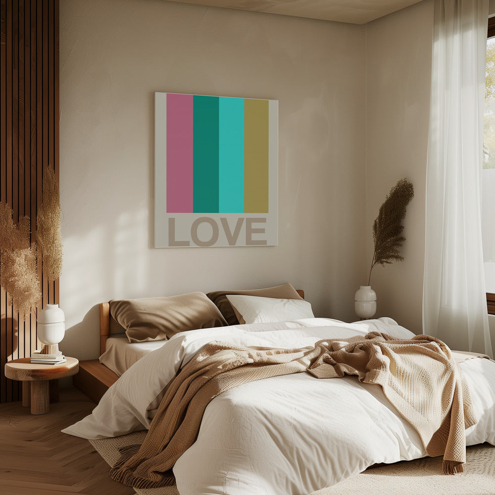 Retro Streep LOVE Citrus | Canvas