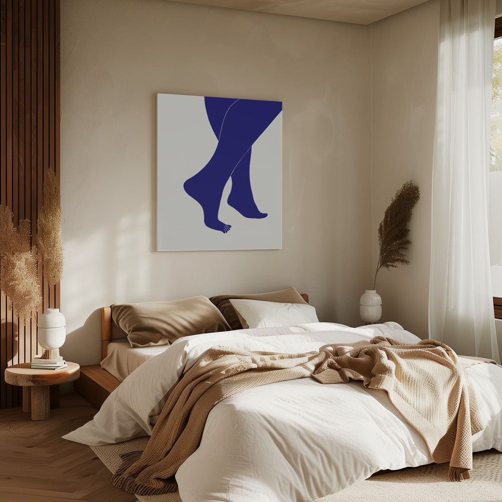 Tip Toe Blauw | Canvas