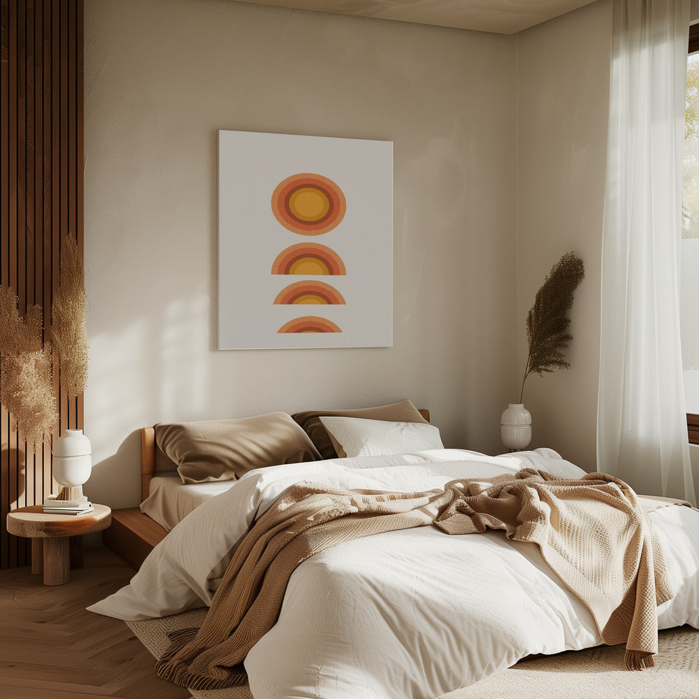 Zonsondergang Echoes | Canvas