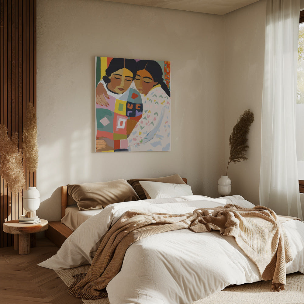 Warme knuffel | Canvas