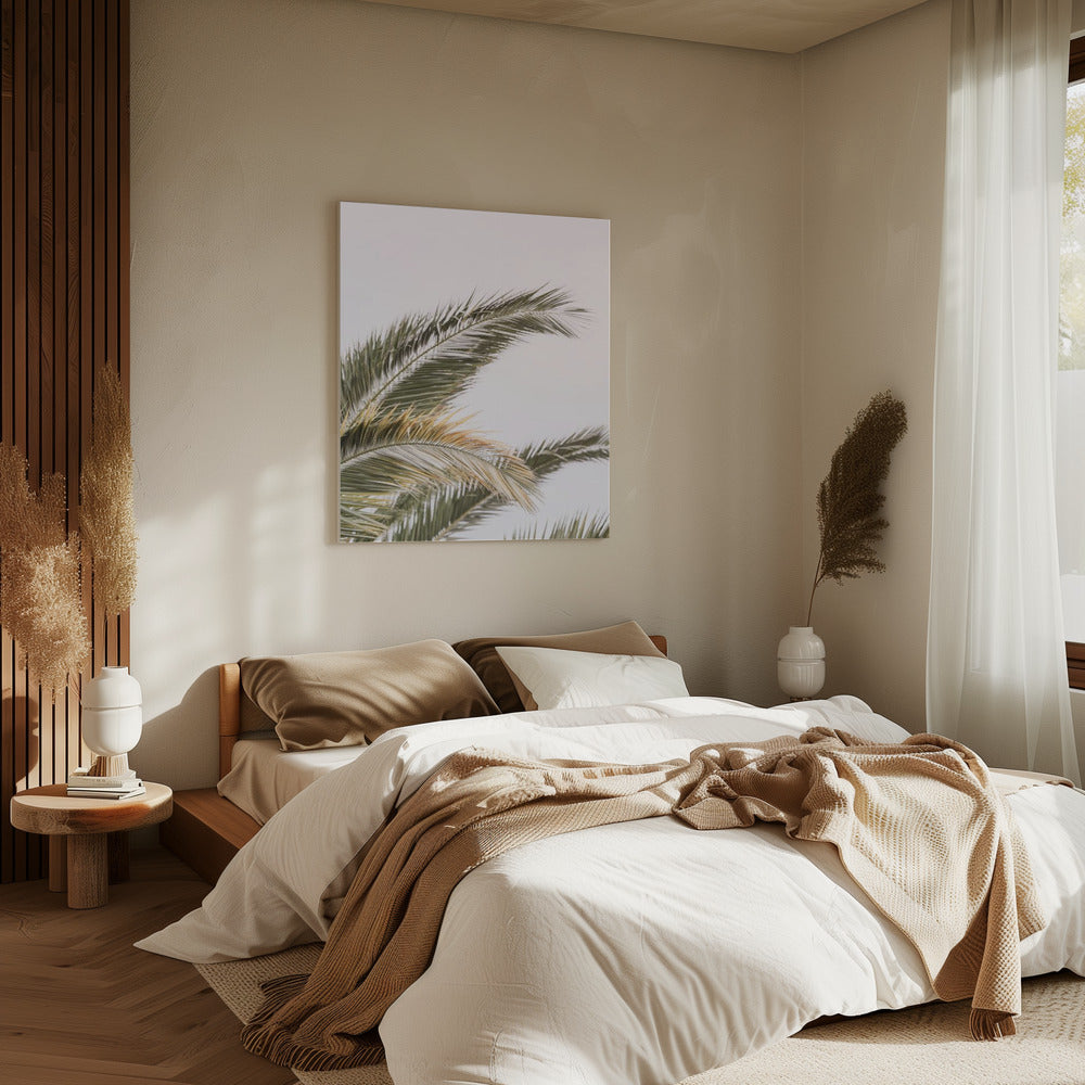 Serene palmen zwaaien | Canvas