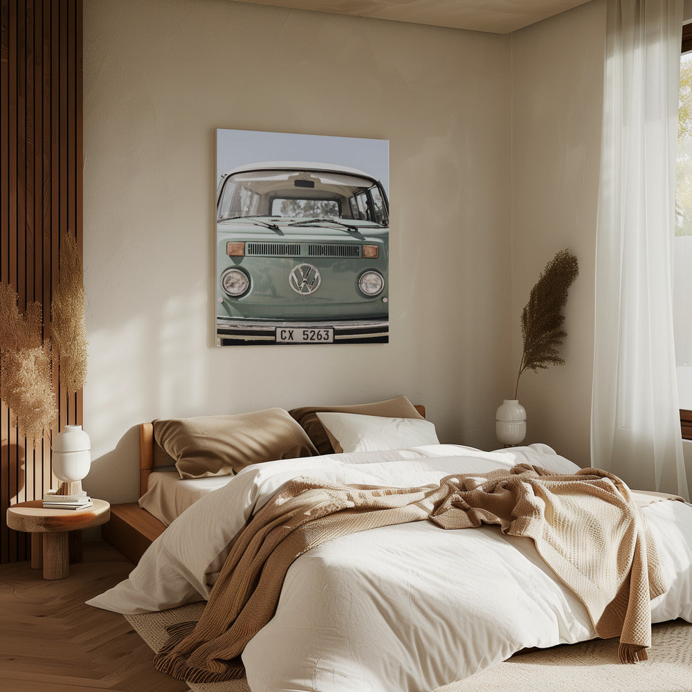 Klassiek design in zachte groene tinten Auto's | Canvas