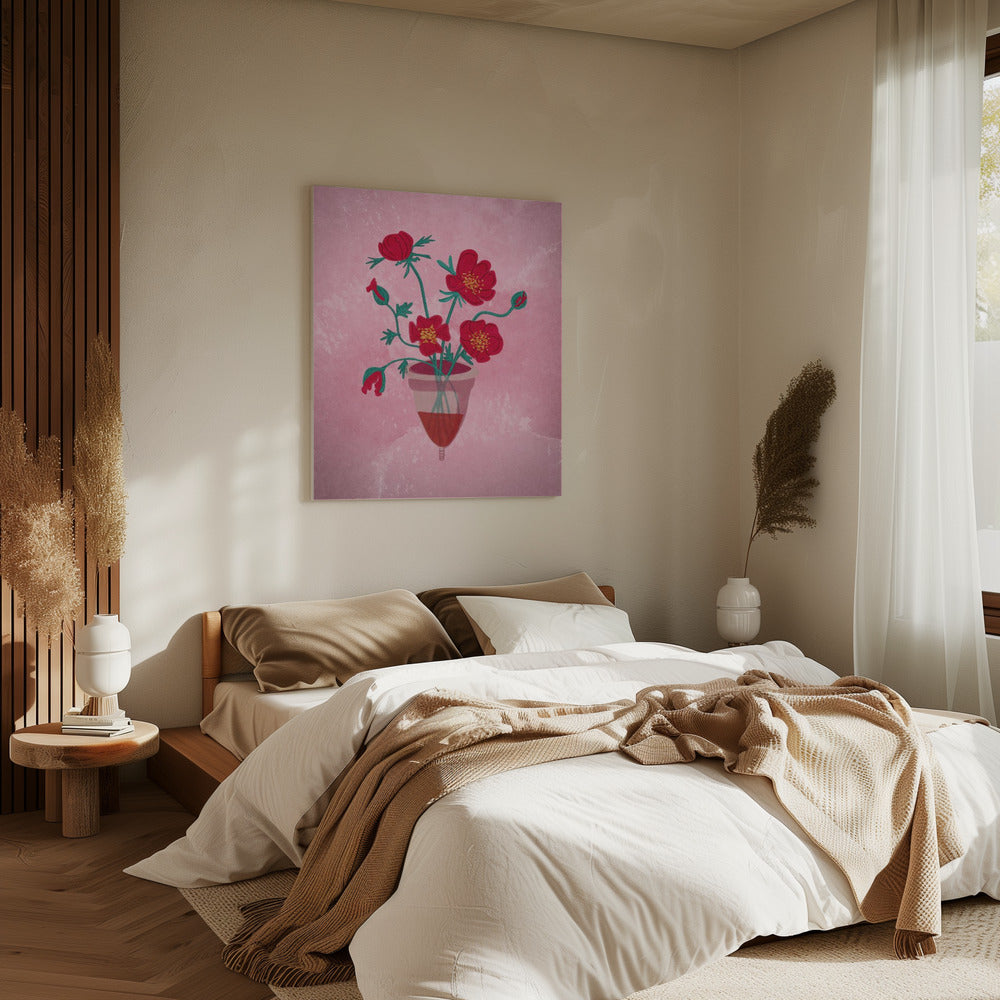 Kopje bloemen | Canvas