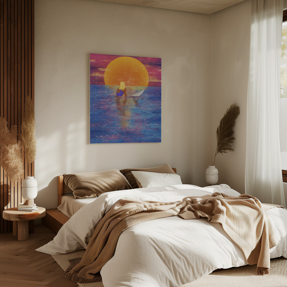 Surfermeisje | Canvas
