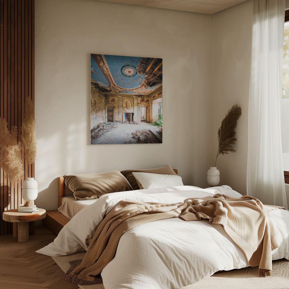 Verlaten villa met fresco | Canvas