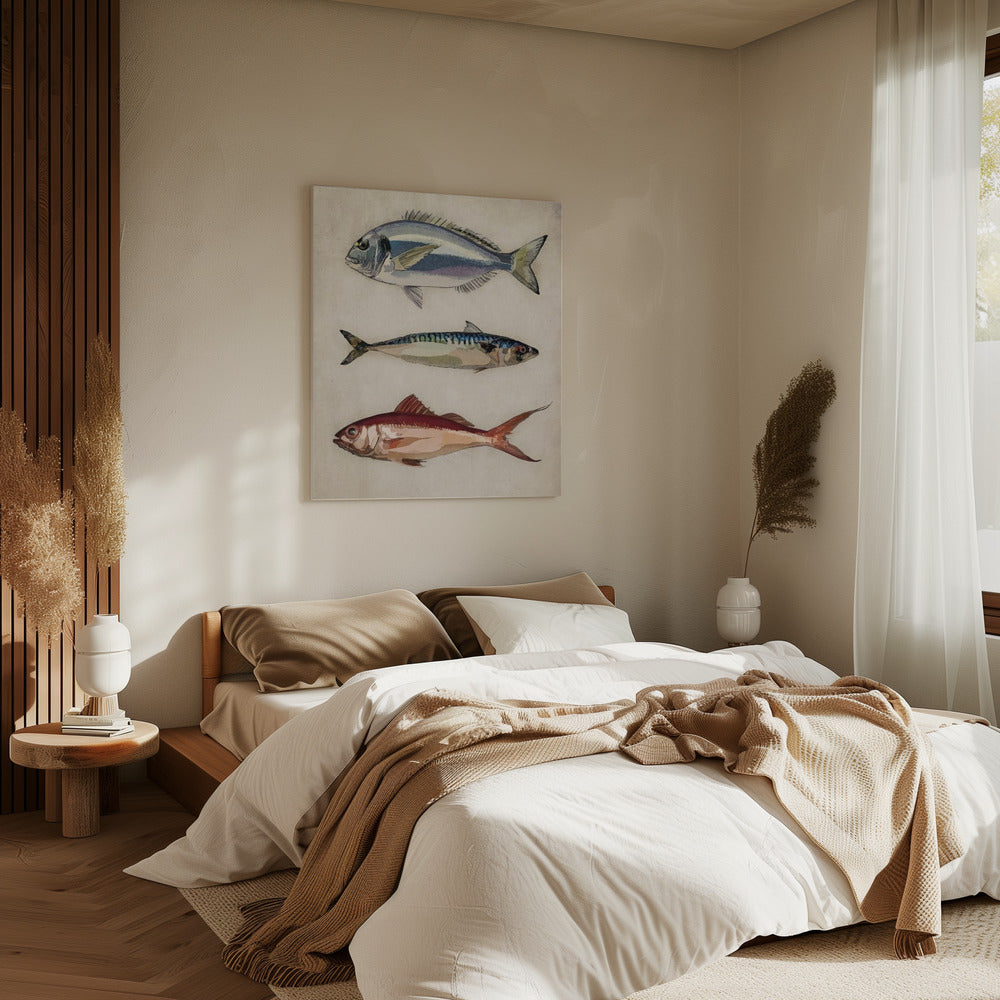 Trio van Oceaanleven | Canvas