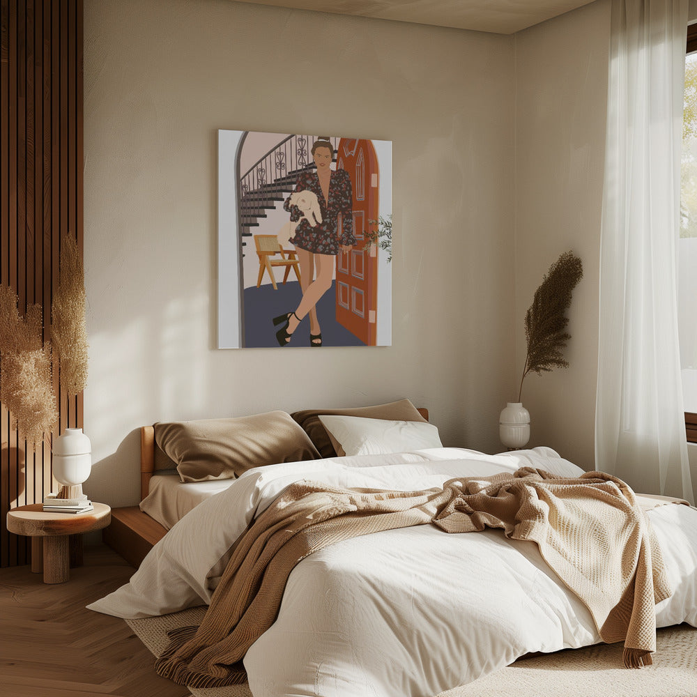 Chique aankomst | Canvas