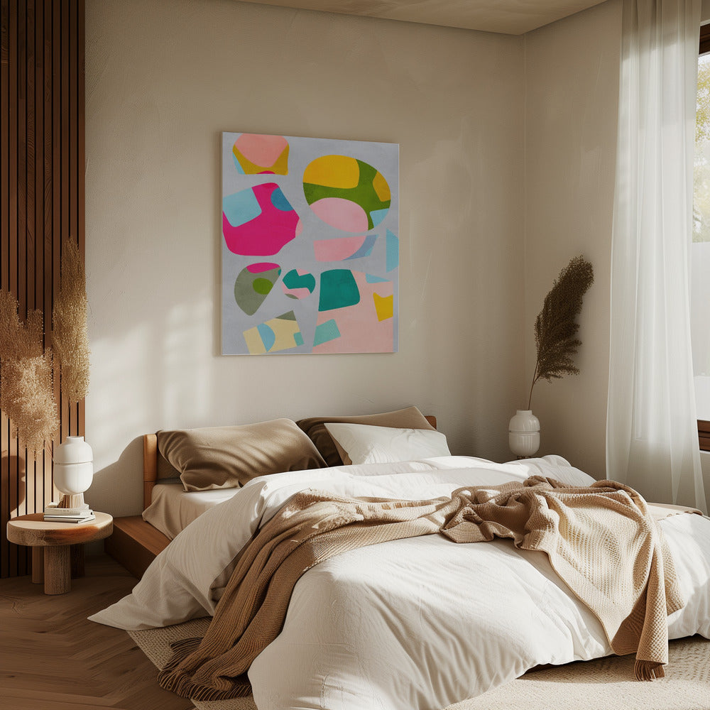Minimale uitsparing kleurrijk | Canvas