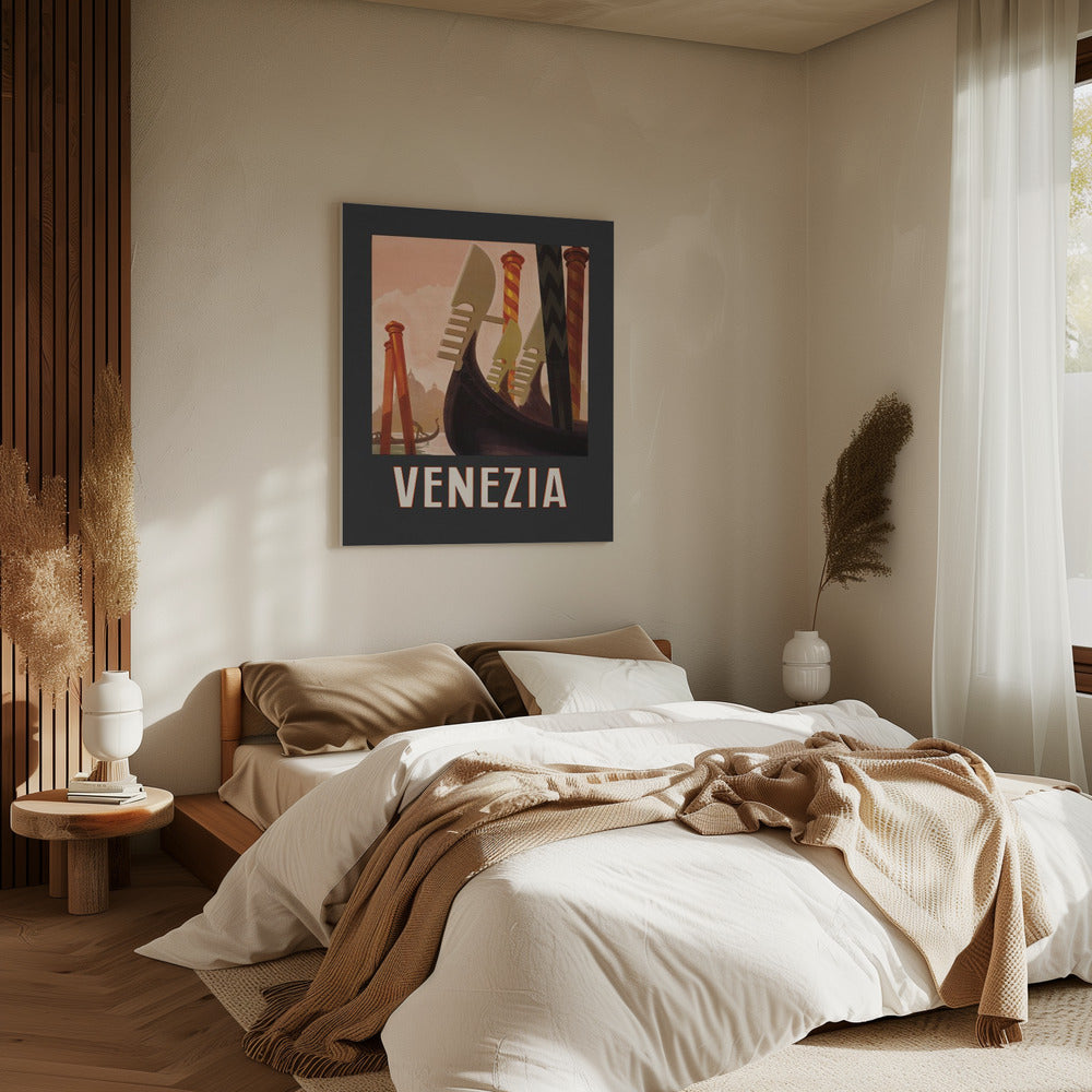 Venezia Poster Donker | Canvas
