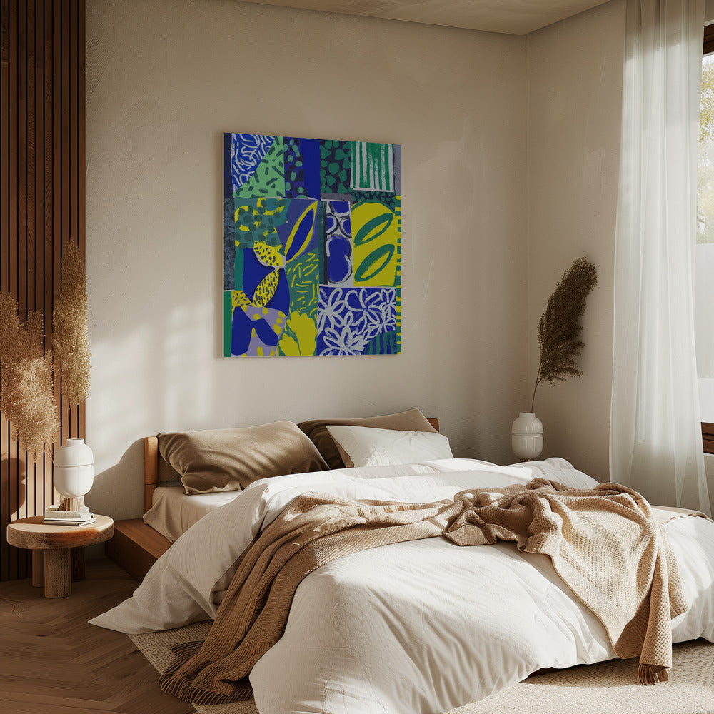Levendig patchwork | Canvas