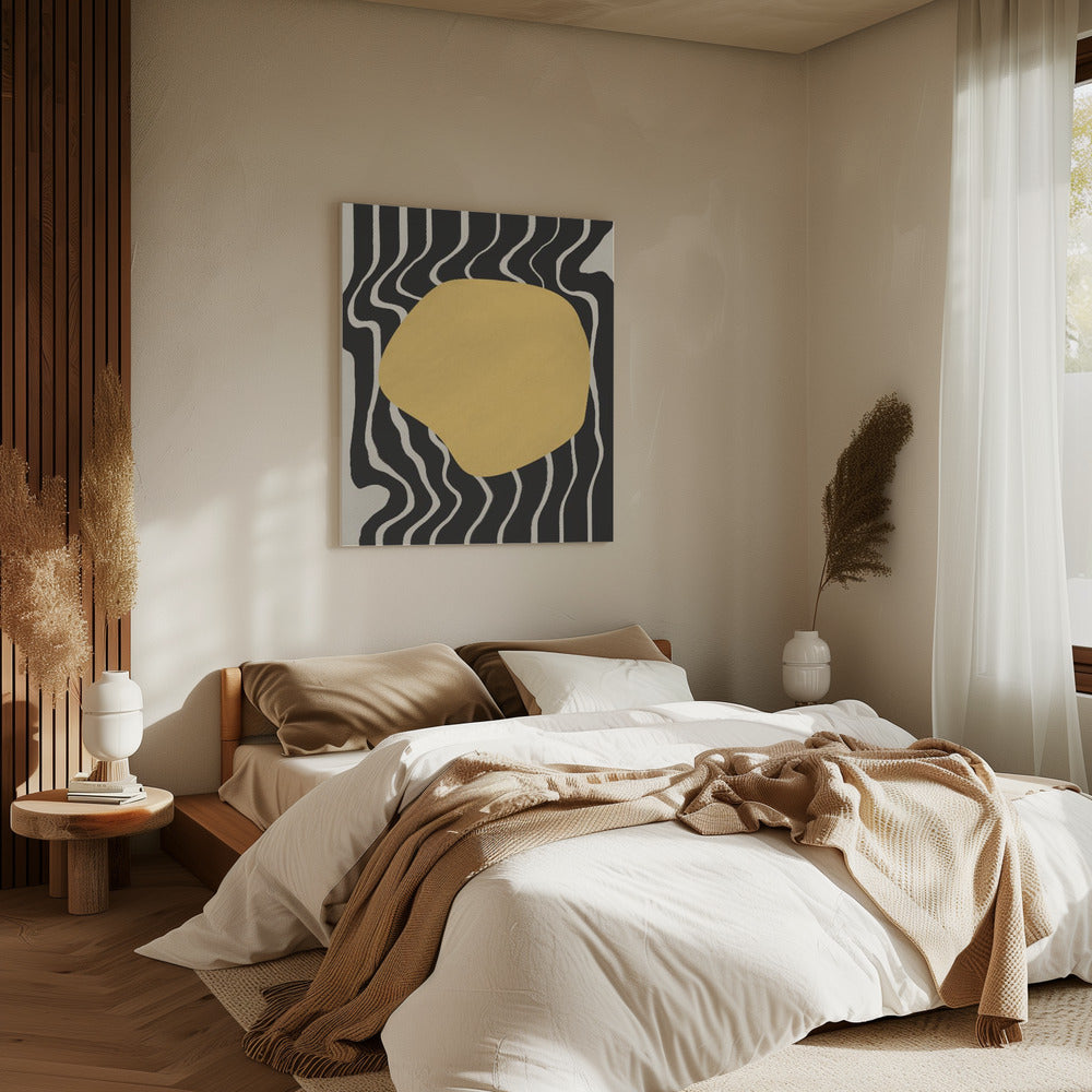 Gouden Golf Harmonie | Canvas
