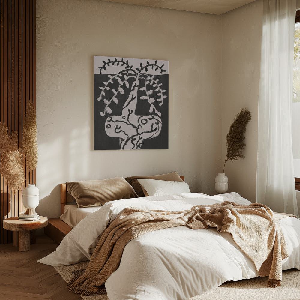 Rustieke potplant op tafel | Canvas