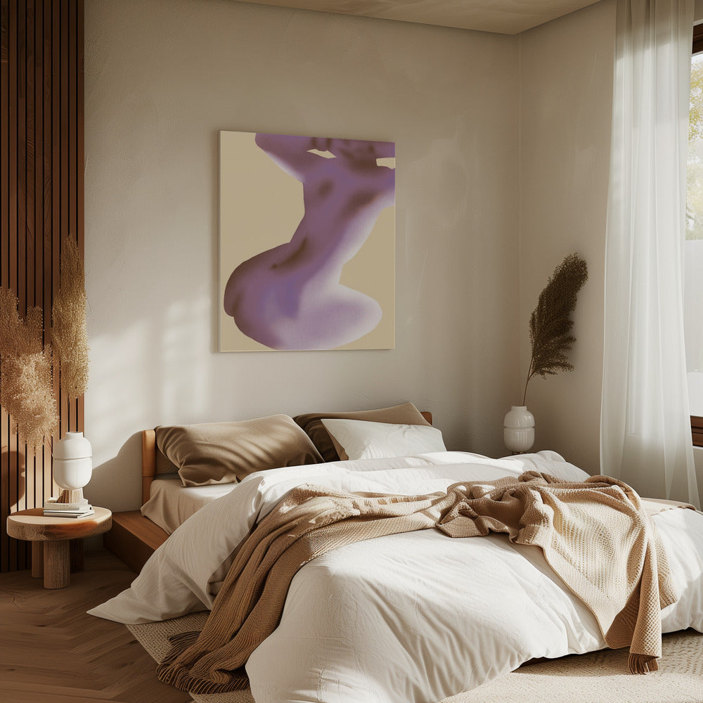 Paars silhouet | Canvas
