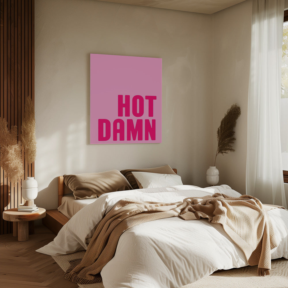 Vet roze uitroepteken | Canvas