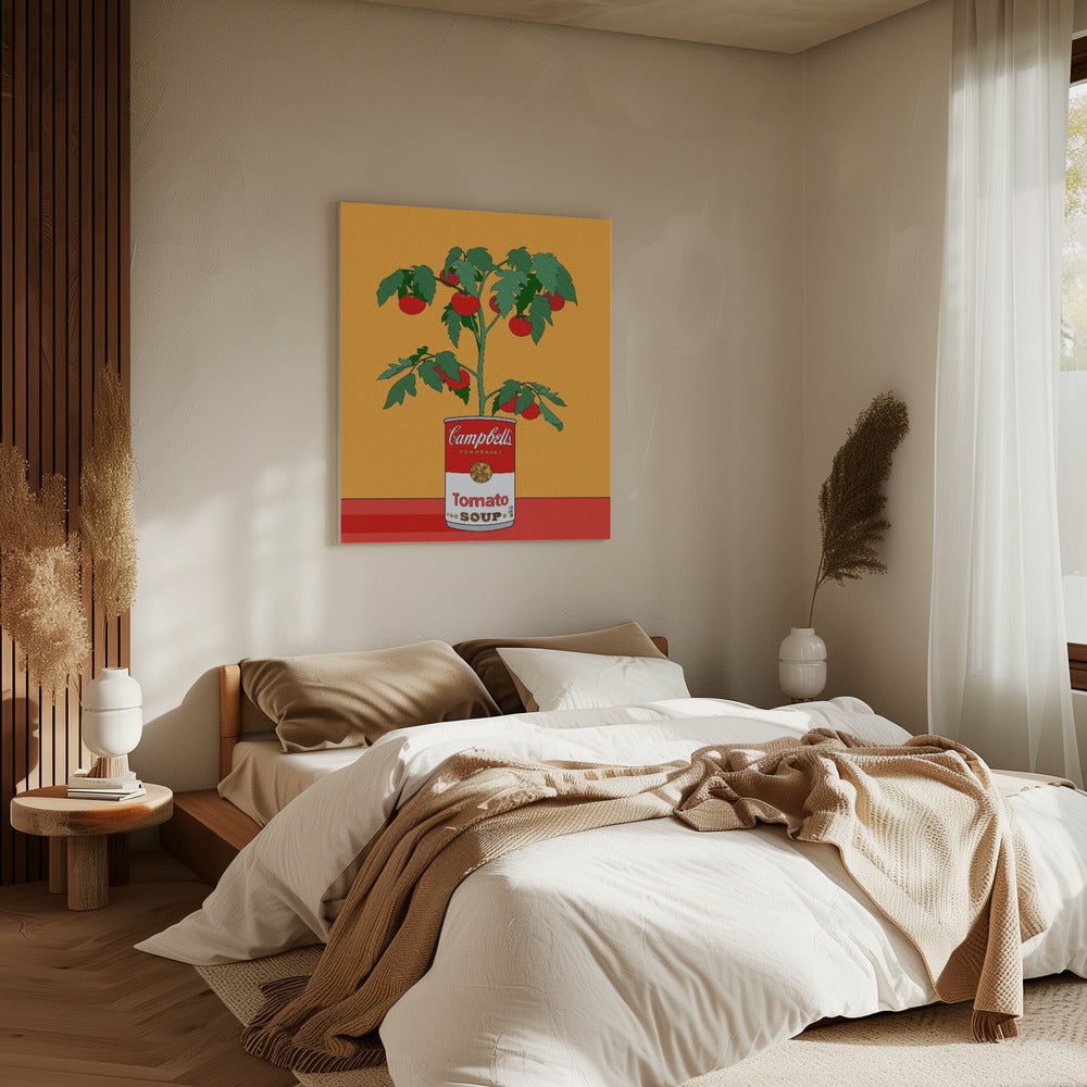 Campbells Soup Tomatenplant Retro Illustratie | Canvas
